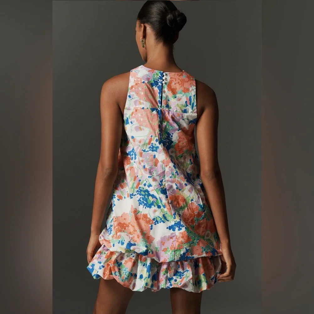 Maeve Anthropologie Double Bubble Hem Mini Dress NWOT - Picture 3 of 3